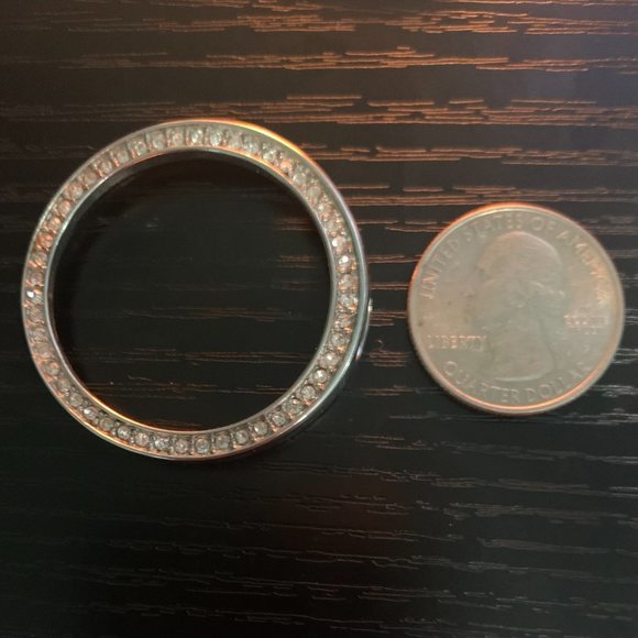 Elegant Round Halo Pendant & Circle Drop Earrings Jewelry Gift Set - Picture 4 of 5